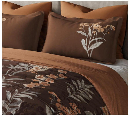 Enera Primary Collection Zinnia Russet Color Fitted Bedsheet - enera