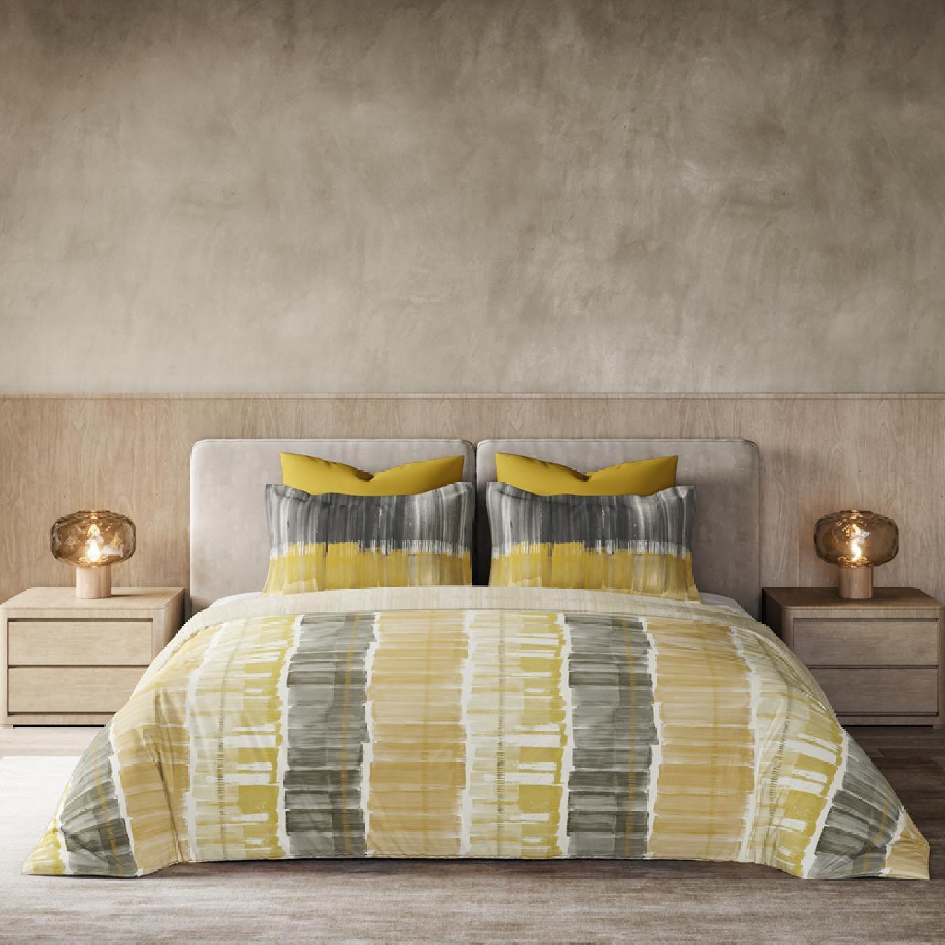 Enera Primary Collection Aztec-Oil Yellow Color Fitted Bedsheet - enera