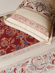 D'Decor Ethnic Window Collection Enchanteur-Rustic Ruby Color EM04 Double Bed Dohar - enera
