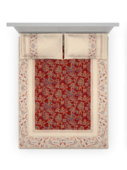 D'Decor Ethnic Window Collection Enchanteur-Rustic Ruby Color EM04 Double Bed Dohar - enera