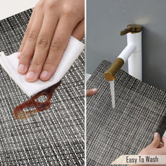 enera Basketweave Dining & Side Table Mat – 30cm x 45 cm, Pack of 6 - enera