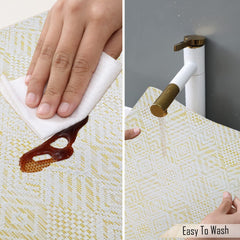 enera Basketweave Dining & Side Table Mat – 30cm x 45 cm, Pack of 6 - enera