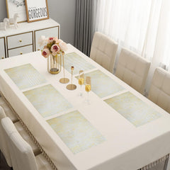 enera Basketweave Dining & Side Table Mat – 30cm x 45 cm, Pack of 6 - enera