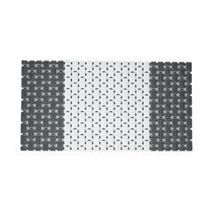 Enera PVC Shower Mat Mosaic Grey Black Color Non-Slip 40x73 cm Bathtub Mat - enera
