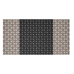 Enera PVC Shower Mat Mosaic Black Beige Color Non-Slip Bathtub Mat - enera