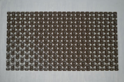 Enera PVC Shower Mat Mosaic Brown Color Non-Slip Bathtub Mat - enera