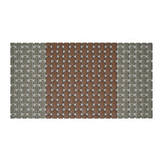 Enera PVC Shower Mat Mosaic Brown Color Non-Slip 40x73 cm Bathtub Mat - enera