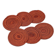 Enera Craft Tan Color 12cm Round Coaster (6 pcs set) - enera