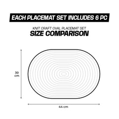 Enera Craft Grey Color 30cm x 44cm Oval Placemat - enera