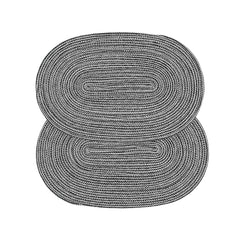 Enera Craft Grey Color 30cm x 44cm Oval Placemat - enera