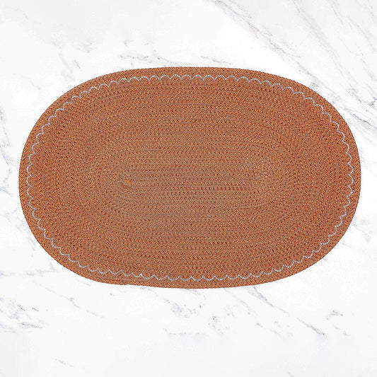 Saprose Crafted Oval Dining & Side Table Mat – 29cm x 44cm, Pack of 6 - enera