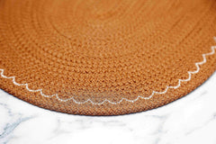 Saprose Crafted Oval Dining & Side Table Mat – 29cm x 44cm, Pack of 6 - enera