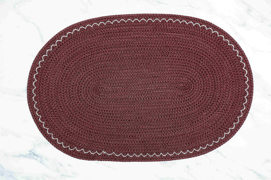 Saprose Crafted Oval Dining & Side Table Mat – 29cm x 44cm, Pack of 6 - enera