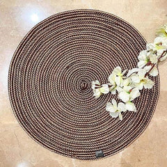 Enera Craft Brown Color 40cm Round Placemat PM0001 - enera
