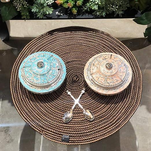 Enera Craft Brown Color 40cm Round Placemat PM0001 - enera