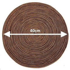 Enera Craft Brown Color 40cm Round Placemat PM0001 - enera