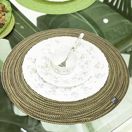 Enera Craft Olive Color 40cm Round Placemat PM0002 - enera