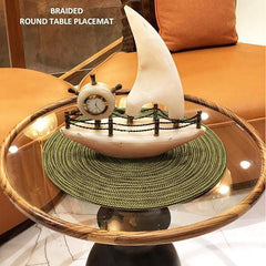 Enera Craft Olive Color 40cm Round Placemat PM0002 - enera