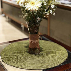 Enera Craft Olive Color 40cm Round Placemat PM0002 - enera