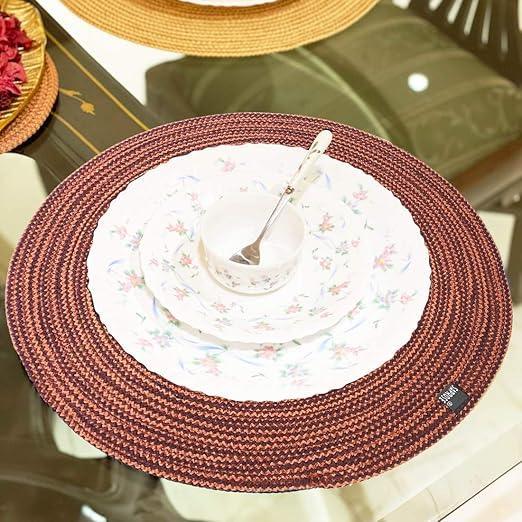 Enera Craft Tan Color 40cm Round Placemat PM0003 - enera