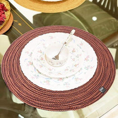Enera Craft Tan Color 40cm Round Placemat PM0003 - enera