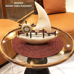 Enera Craft Tan Color 40cm Round Placemat PM0003 - enera