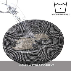 Enera Craft Grey Color 40cm Round Placemat PM0004 - enera