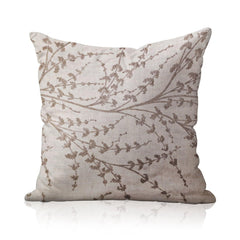 Enera SRM SAMA B204 Embroidery Light Cream Color 12x12 Inch Cushion Cover - enera