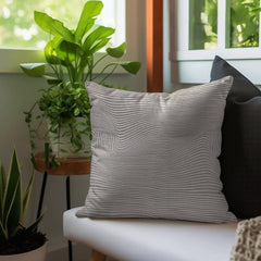 Enera DDR GEO ABS11 SR NO 1114 Texture Dark Grey Color 16x16 Inch Cushion Cover - enera