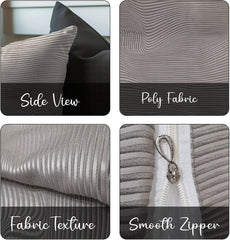 Enera DDR GEO ABS11 SR NO 1114 Texture Dark Grey Color 16x16 Inch Cushion Cover - enera