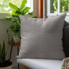Enera DDR GEO ABS11 SR NO 1114 Texture Dark Grey Color 18x18 Inch Cushion Cover - enera