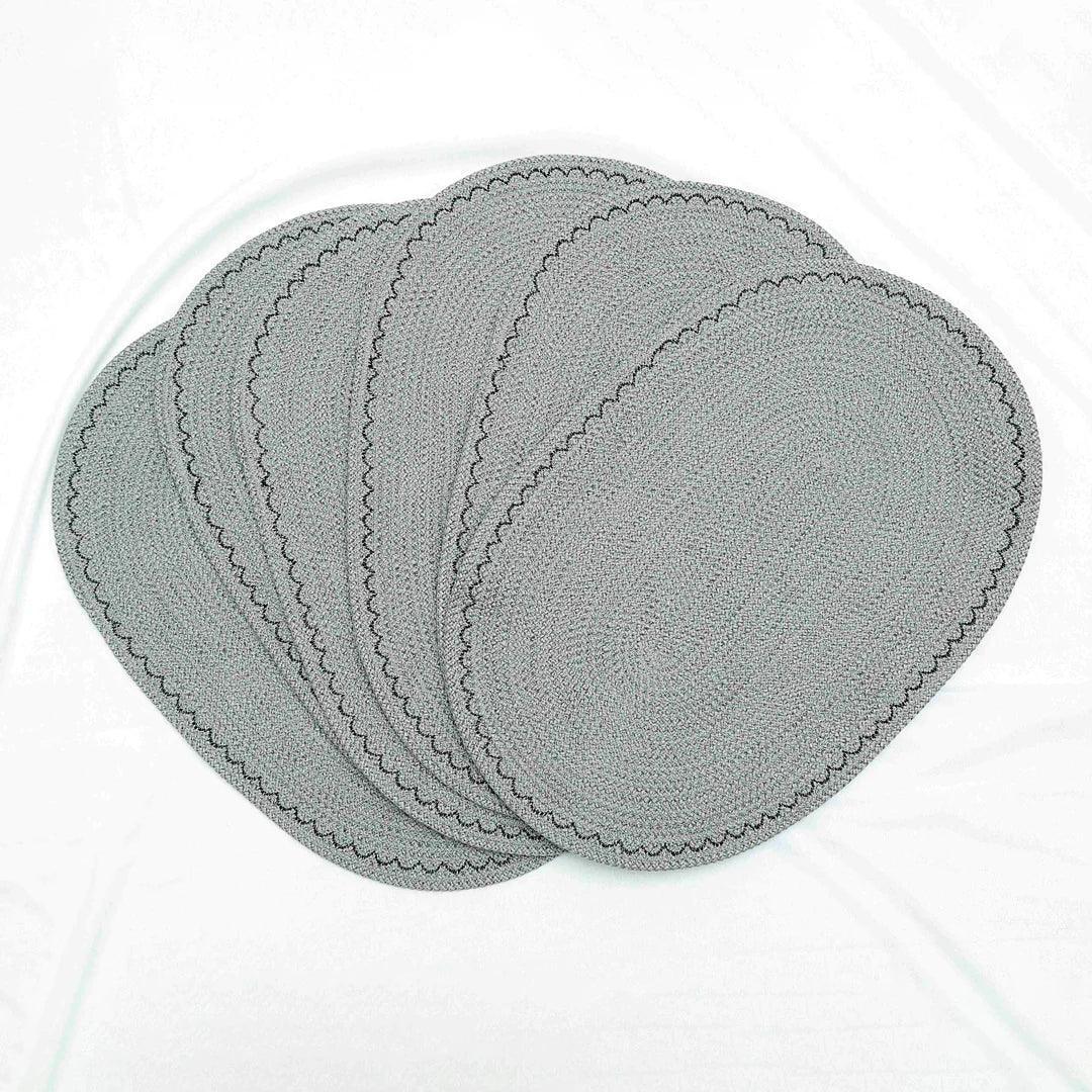 Saprose Crafted Oval Dining & Side Table Mat – 29cm x 44cm, Pack of 6 - enera