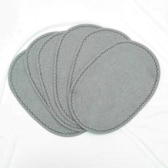 Saprose Crafted Oval Dining & Side Table Mat – 29cm x 44cm, Pack of 6 - enera