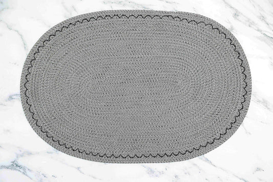 Saprose Crafted Oval Dining & Side Table Mat – 29cm x 44cm, Pack of 6 - enera