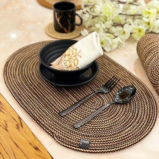 Enera Craft Brown Color 30 x 44 cm Oval Placemat - enera