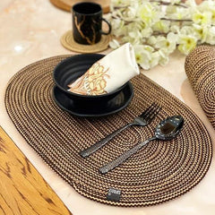 Enera Craft Brown Color 30 x 44 cm Oval Placemat - enera