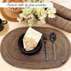 Enera Craft Brown Color 30 x 44 cm Oval Placemat - enera