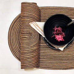Enera Craft Brown Color 30 x 44 cm Oval Placemat - enera