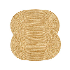 Enera Craft Beige Color 30cm x 44cm Oval Placemat PM0002 - enera