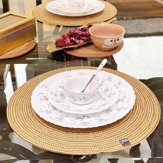 Enera Craft Beige Color 40cm Round Placemat PM0005 - enera