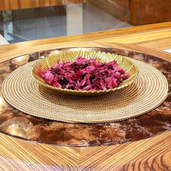 Enera Craft Beige Color 40cm Round Placemat PM0005 - enera