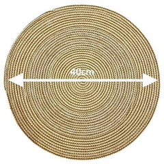 Enera Craft Beige Color 40cm Round Placemat PM0005 - enera