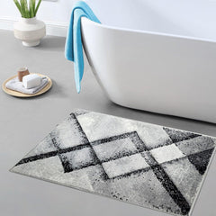 Enera Turkey Embossed 40cm X 60cm DM0003 Grey & Black Color Mat - enera