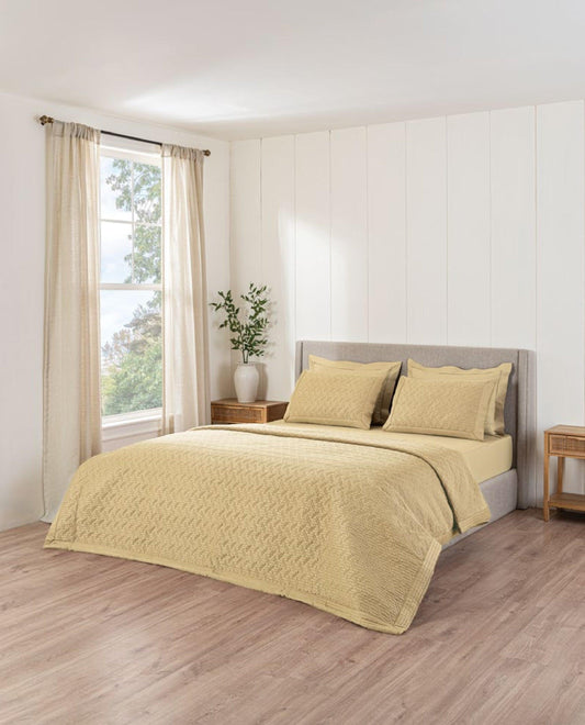 D'Decor Legacy II Collection Warm Sand Quilted Bedspread Set - enera