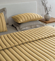 D'Decor Legacy II Collection Golden Palm-Fallen Rock Quilted Bedspread Set - enera