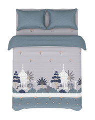 Enera Sanskriti Collection Pichwai -7294 Blue Color Double Bed comforter set - enera