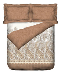 Enera Sanskriti Collection Kanni-7188 Brown Color Double Bed comforter set - enera