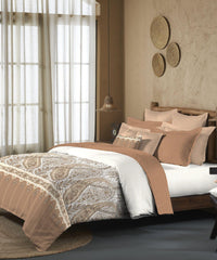 Enera Sanskriti Collection Kanni-7188 Brown Color Double Bed comforter set - enera