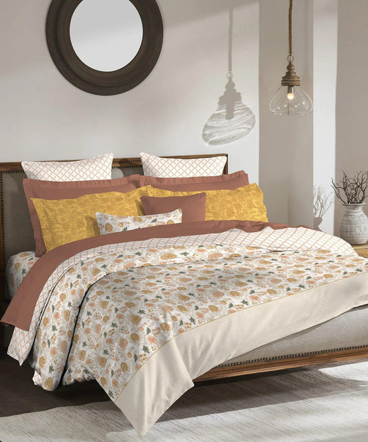 Enera Road To Jaipur Collection Bagru Color King Size Bedsheet Set - enera