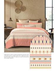 my Trident Quilted Printed Comforter Set 100% Pure Cotton (Set of 4) - enera